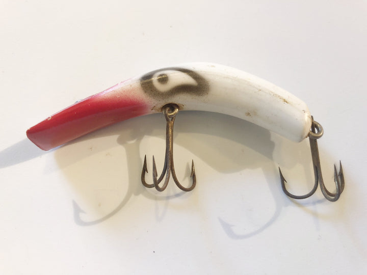 Kautzky Lazy Ike 3 Red and White Plastic Vintage Fishing Lure