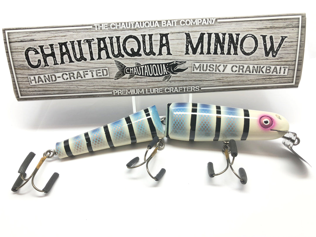 Jointed Chautauqua 8" Minnow Musky Lure Special Order Color "Blue Cobra"