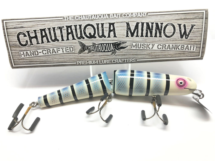 Jointed Chautauqua 8" Minnow Musky Lure Special Order Color "Blue Cobra"