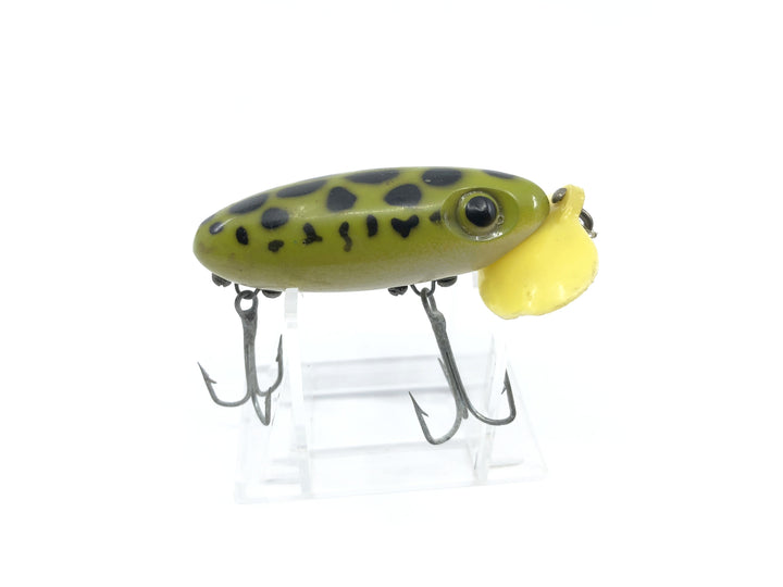 Arbogast Plastic Yellow Lip Jitterbug 1940's WWII Era Frog Color