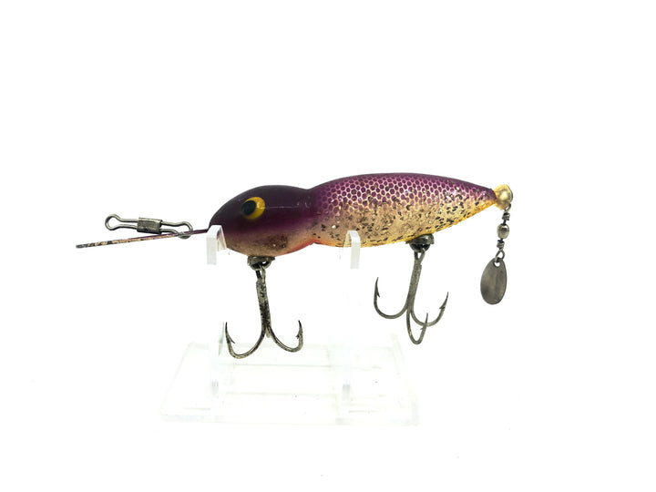 Whopper Stopper Hellbender, Purple Back/Yellow Belly/Silver Sparkle Color