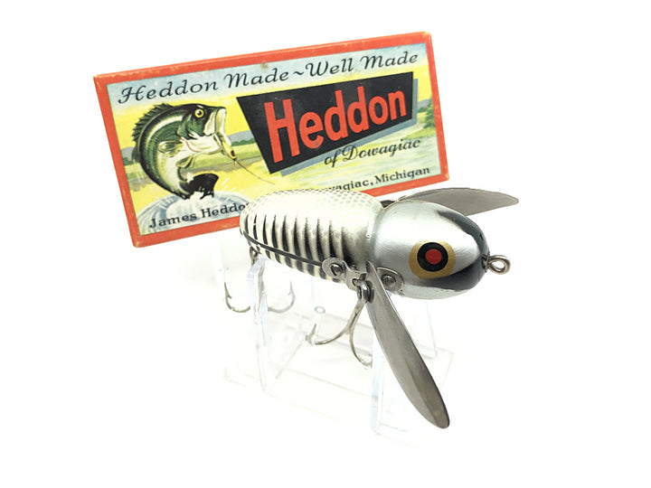 Heddon Crazy Crawler 2100 XRS Silver Shore Color with Box and Catalog