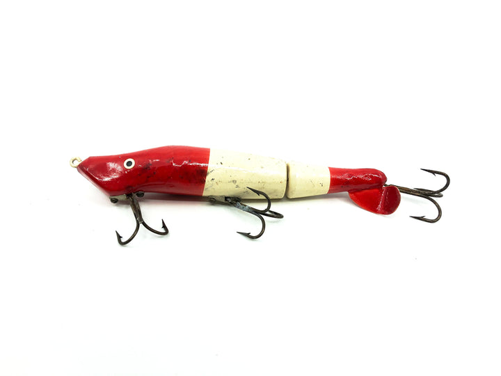 C.C. Roberts Mudpuppy Vintage Musky Lure, Red Head/White Body Color