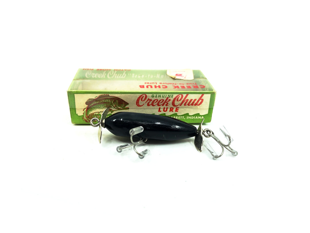 Creek Chub 9500 Spinning Injured Minnow, Black Color 9513, with Box