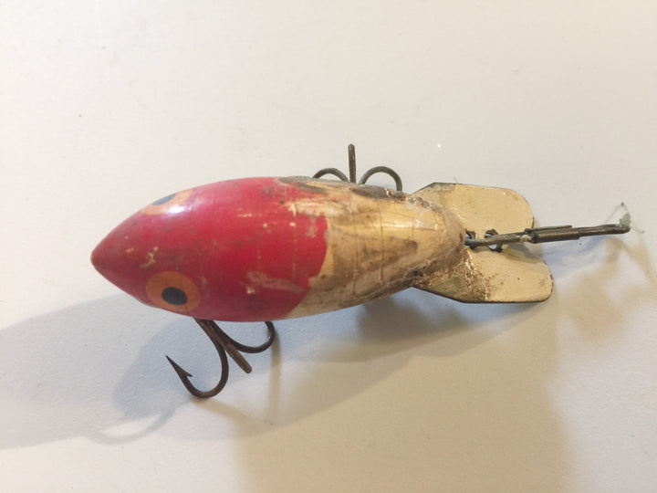 Tiny Bomber Wooden Lure Red and White