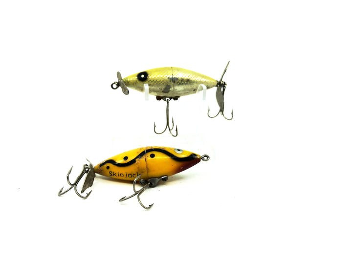 Tackle Industries Skip Jack Combo, Floater Topwater Bait, Yellow Shadow Wave/Metallic Yellow Scale