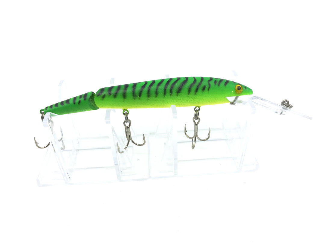 Rebel Jointed Spoonbill Minnow Green with Black Stripes