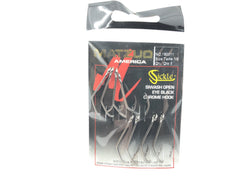 1000 count boxes of Matzuo Chrome Red Sickle Jig Hooks